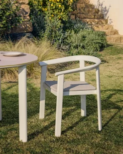 Tuinstoelen-Kave Home Erice Tuinstoel Ecru