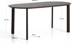 Tuintafels-Kave Home Erice Tuintafel Bruin