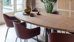 Houten Eettafels|Ovale Eettafels-Bert Plantagie Eris Eettafel Naturel