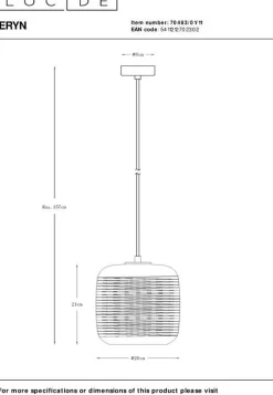 Moderne Hanglampen|Moderne Hanglampen-Lucide Eryn Hanglamp Chroom, Goud