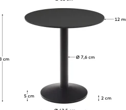 Tuintafels-Kave Home Esilda Outdoor Bistrotafel Zwart