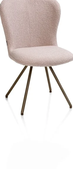Eetkamerstoelen Zonder Armleuning-XOOON Ethan Eetkamerstoel Roze