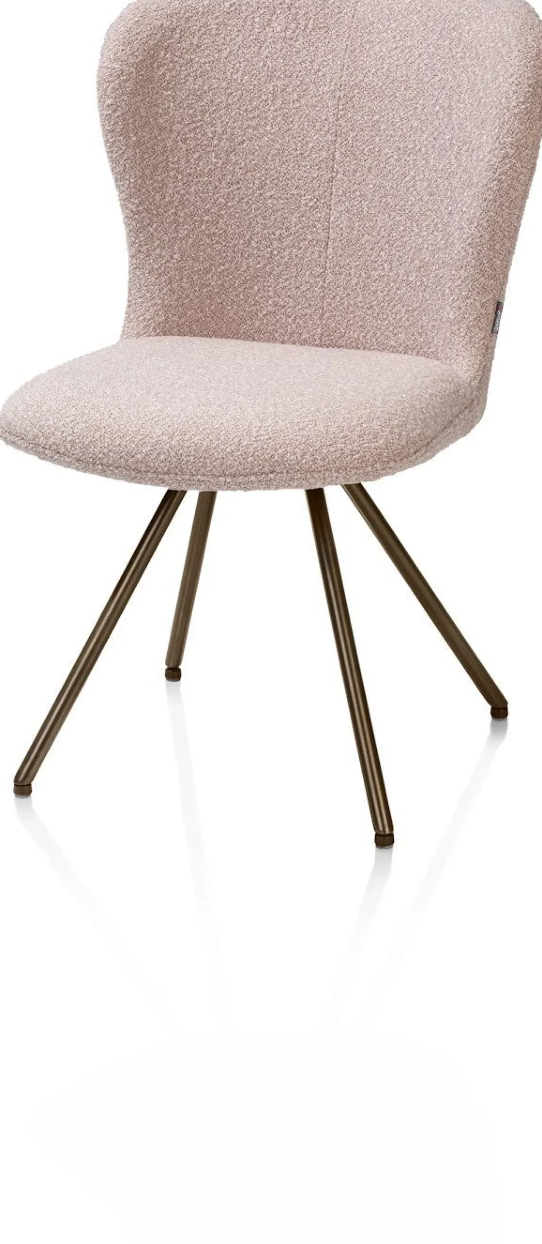 Eetkamerstoelen Zonder Armleuning-XOOON Ethan Eetkamerstoel Roze