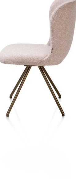 Eetkamerstoelen Zonder Armleuning-XOOON Ethan Eetkamerstoel Roze