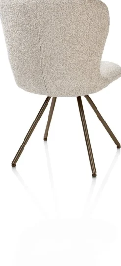 Eetkamerstoelen Zonder Armleuning-XOOON Ethan Eetkamerstoel Beige