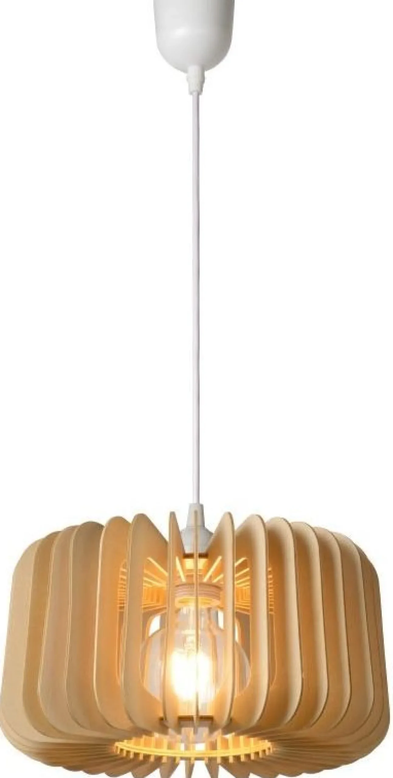 Hanglampen|Hanglampen-Lucide Etta Hanglamp Naturel, Wit