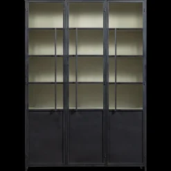 Vitrinekasten-WOOOD Exhibit 3-deurs Vitrinekast Black