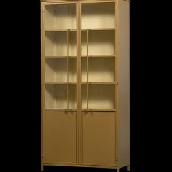 Vitrinekasten-WOOOD Exhibit 2-deurs Vitrinekast Honey Yellow