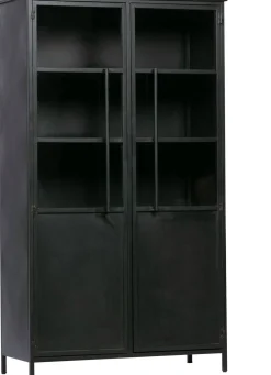 Vitrinekasten-WOOOD Exhibit 2-deurs Vitrinekast Zwart