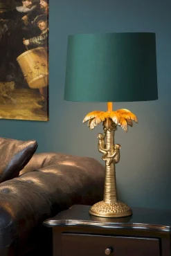 Tafellampen|Tafellampen-Lucide Extravaganza Coconut Tafellamp Goud, Groen