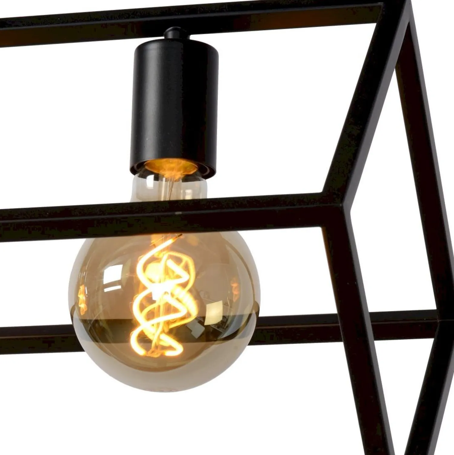 Industriële Hanglampen|Industriële Hanglampen-Lucide Fabian Hanglamp Zwart