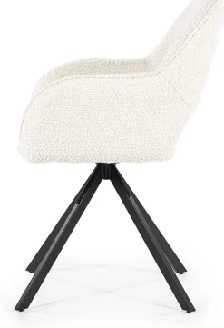 Draaibare Eetkamerstoelen|Eetkamerstoelen Met Armleuning-Eleonora Fabio Eetkamerstoel Beige