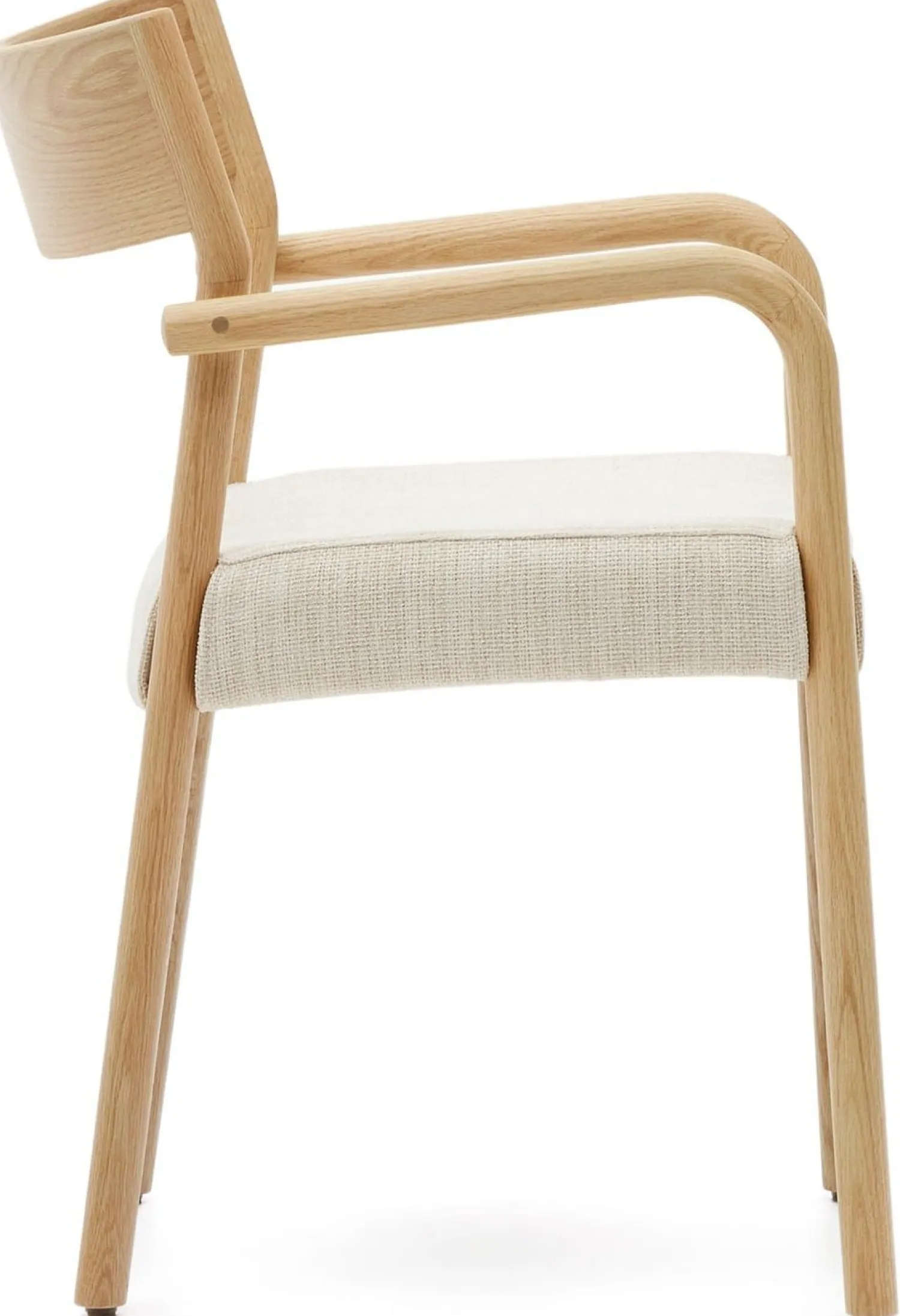 Eetkamerstoelen Met Armleuning-Kave Home Falconera Armstoel Beige, Naturel