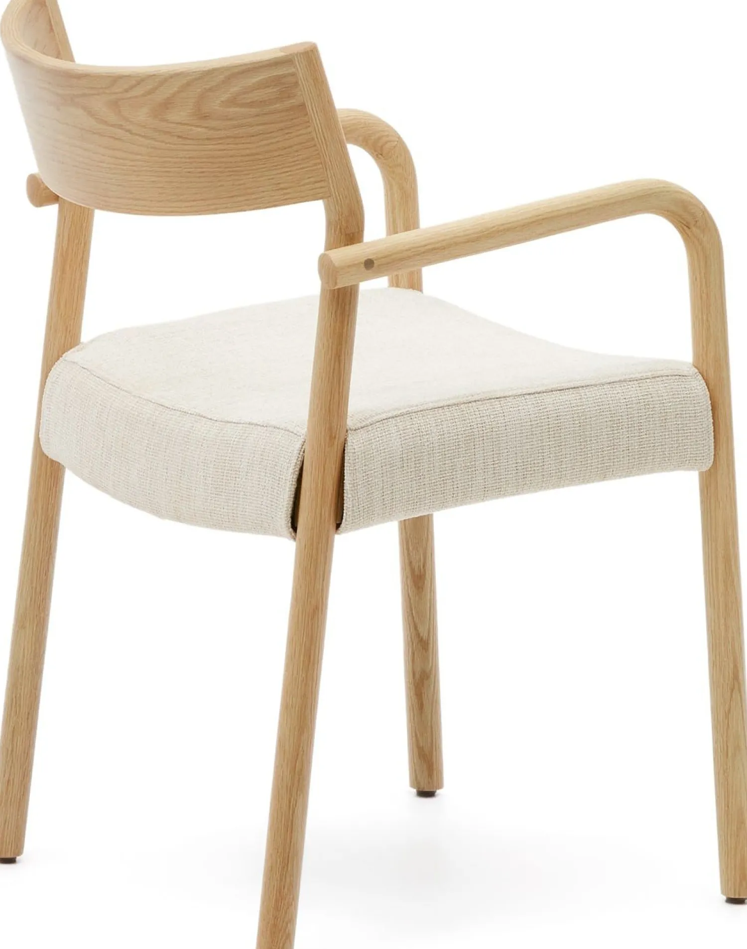 Eetkamerstoelen Met Armleuning-Kave Home Falconera Armstoel Beige, Naturel