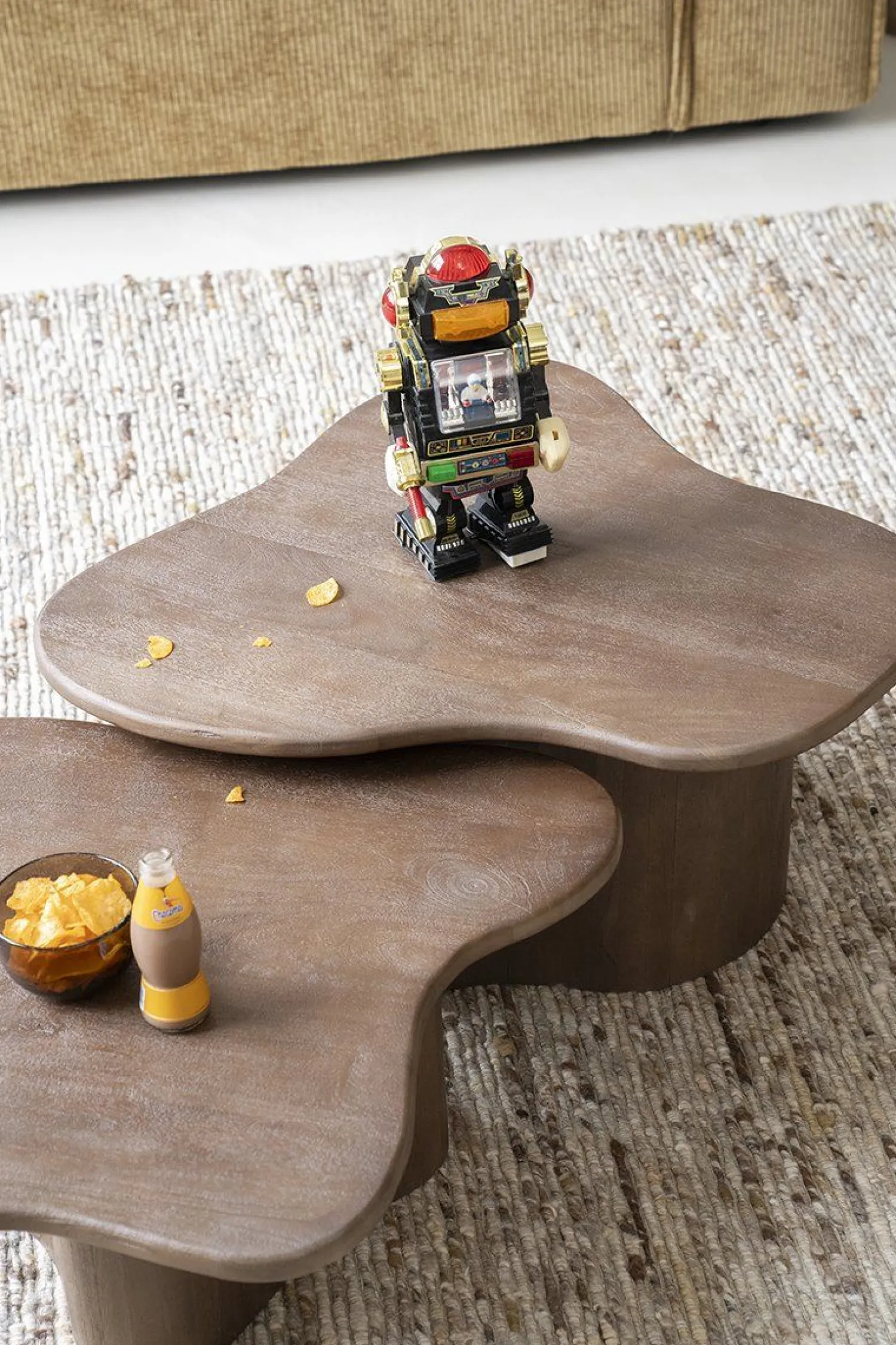 Houten Salontafels|Organische Salontafels-By Boo Fall Salontafelset Brown