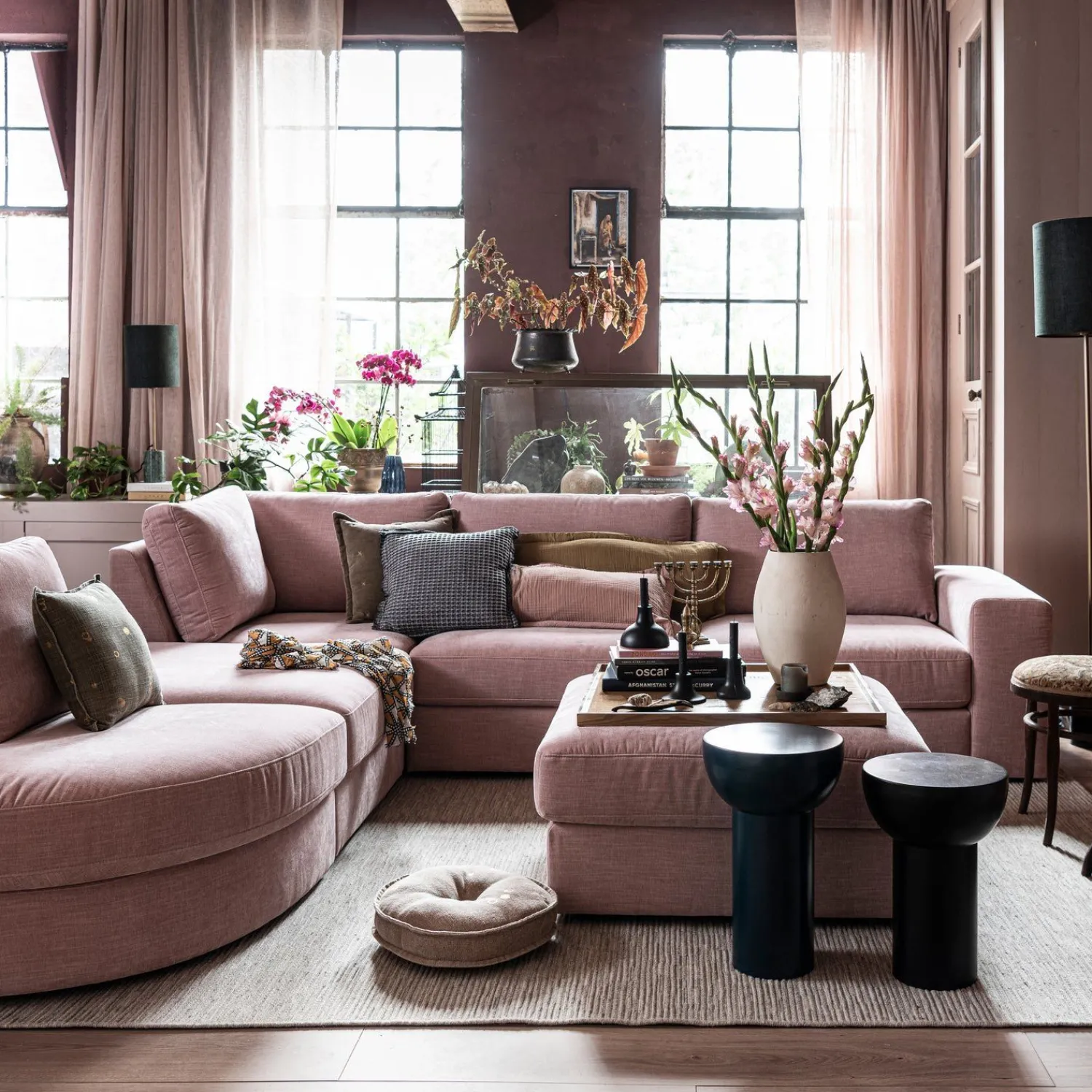 Elementenbanken-vtwonen Family Hoek Elementenbank Pink