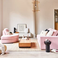 Elementenbanken-vtwonen Family 1-zits met arm rechts Elementenbank Pink