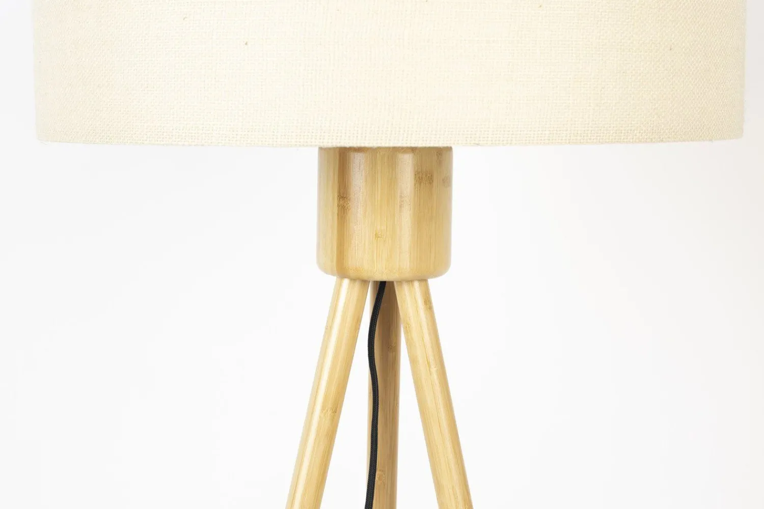 Houten Vloerlampen|Vloerlampen-Zuiver Fan Bamboo Vloerlamp Naturel