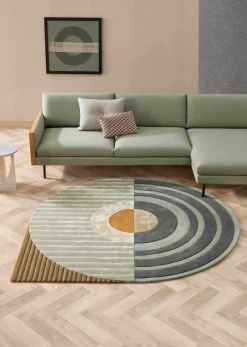Vloerkleden|Wollen Vloerkleden-Brinker Carpets Fano Girare Vloerkleed Green