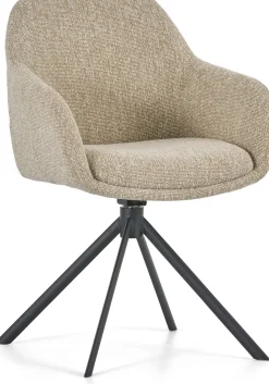 Eetkamerstoelen Met Armleuning-Montèl Fay Eetkamerstoel Sand