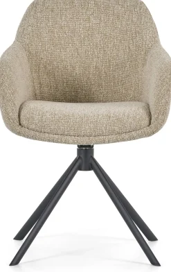 Eetkamerstoelen Met Armleuning-Montèl Fay Eetkamerstoel Sand
