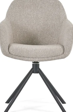 Eetkamerstoelen Met Armleuning-Montèl Fay Eetkamerstoel Beige