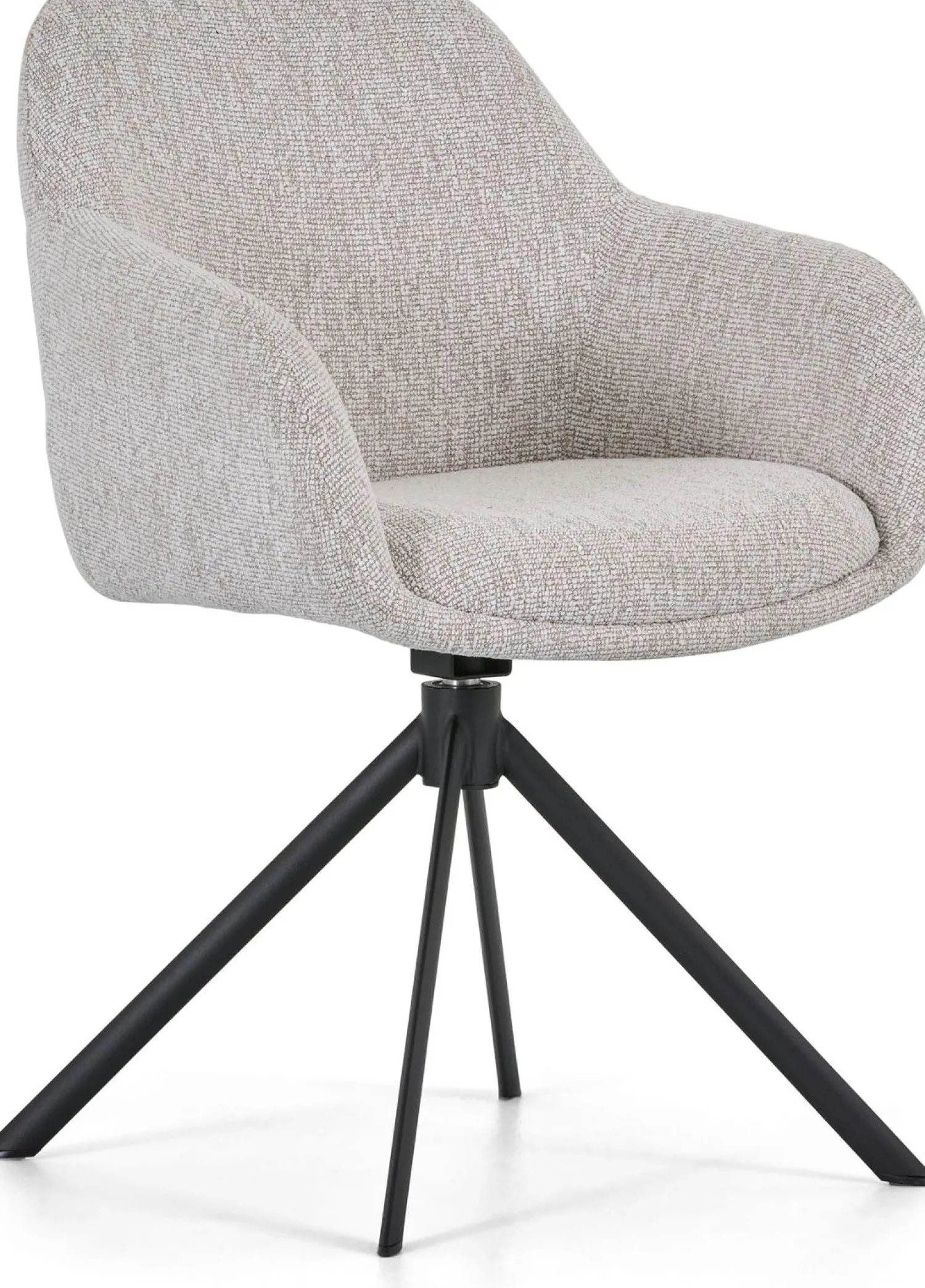 Eetkamerstoelen Met Armleuning-Montèl Fay Eetkamerstoel Linnen