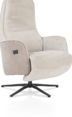 Draaifauteuils|Relaxfauteuils-Henders en Hazel Felino Incl. Accu Relaxfauteuil Kiezel