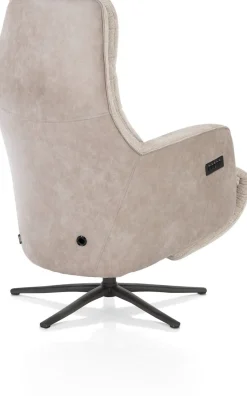 Draaifauteuils|Relaxfauteuils-Henders en Hazel Felino Incl. Accu Relaxfauteuil Kiezel
