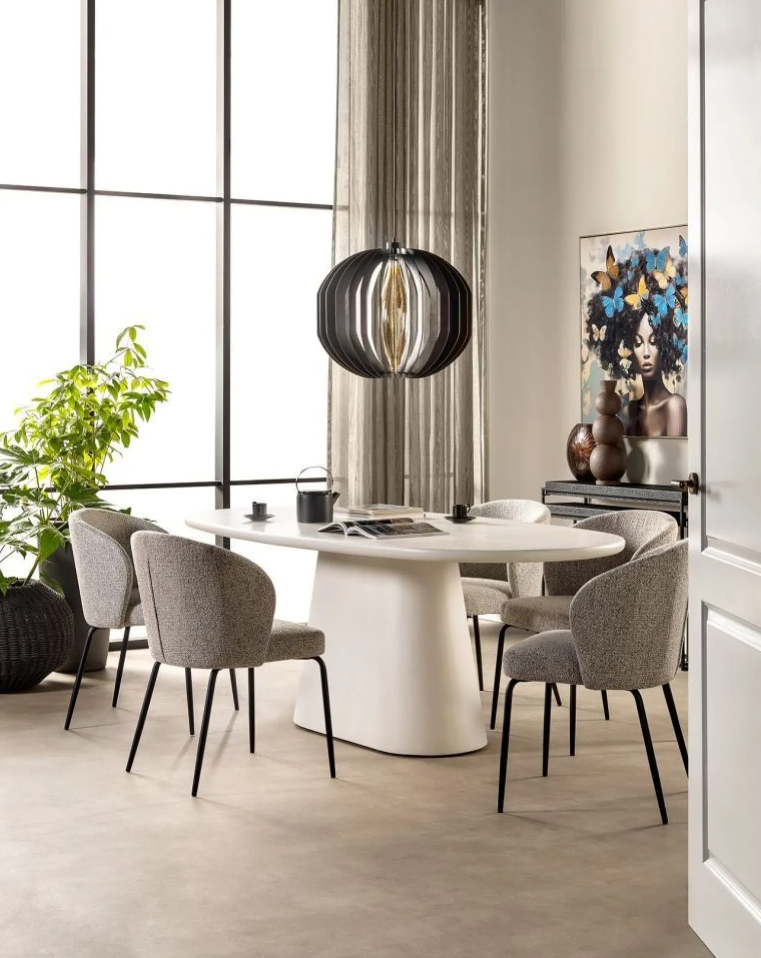 Eetkamerstoelen Zonder Armleuning-Feelings Wonen Femke Eetkamerstoel Grey Camel