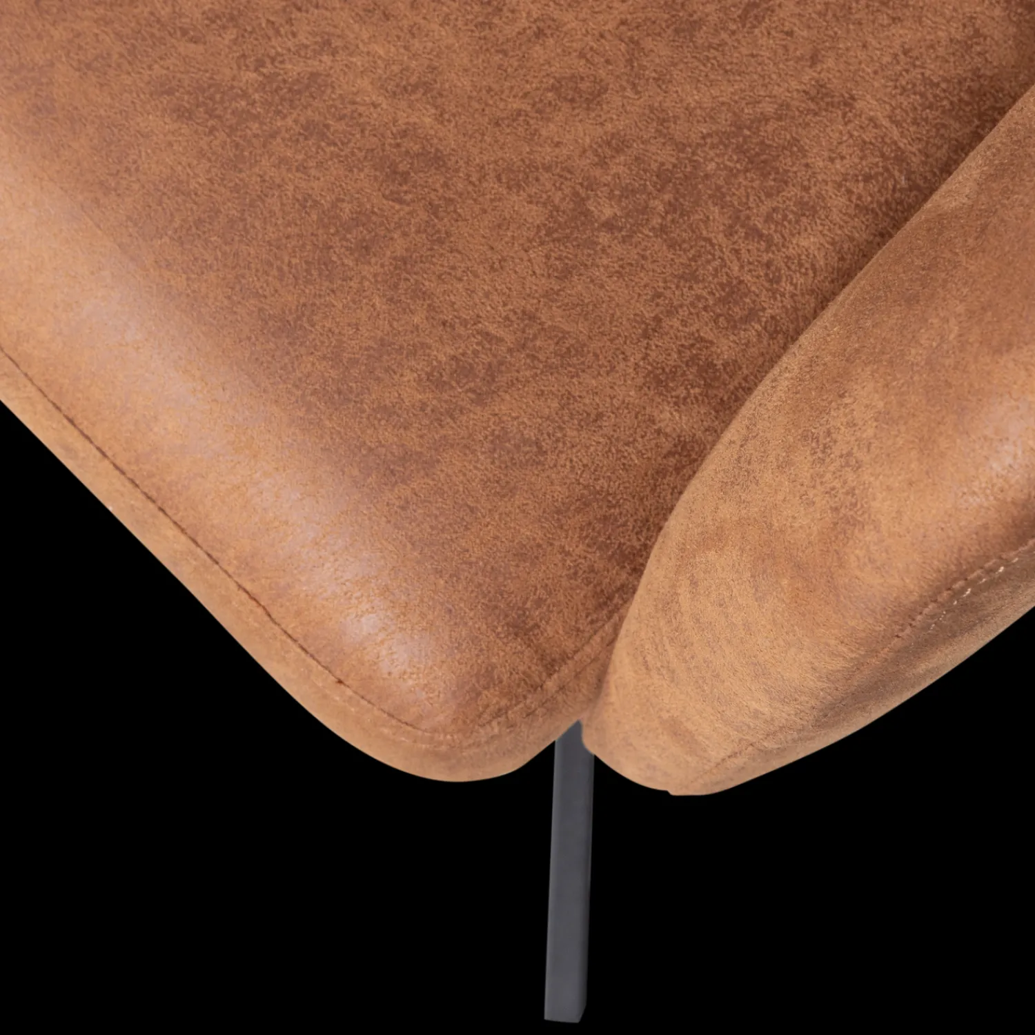 Eetkamerstoelen Met Armleuning-WOOOD Fenne Eetkamerstoel Cognac