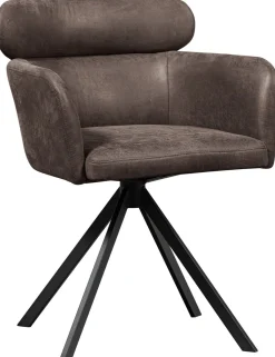 Eetkamerstoelen Met Armleuning-WOOOD Fenne Eetkamerstoel Black, Grey