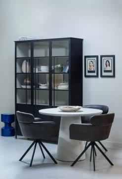Eetkamerstoelen Met Armleuning-WOOOD Fenne Eetkamerstoel Black, Grey