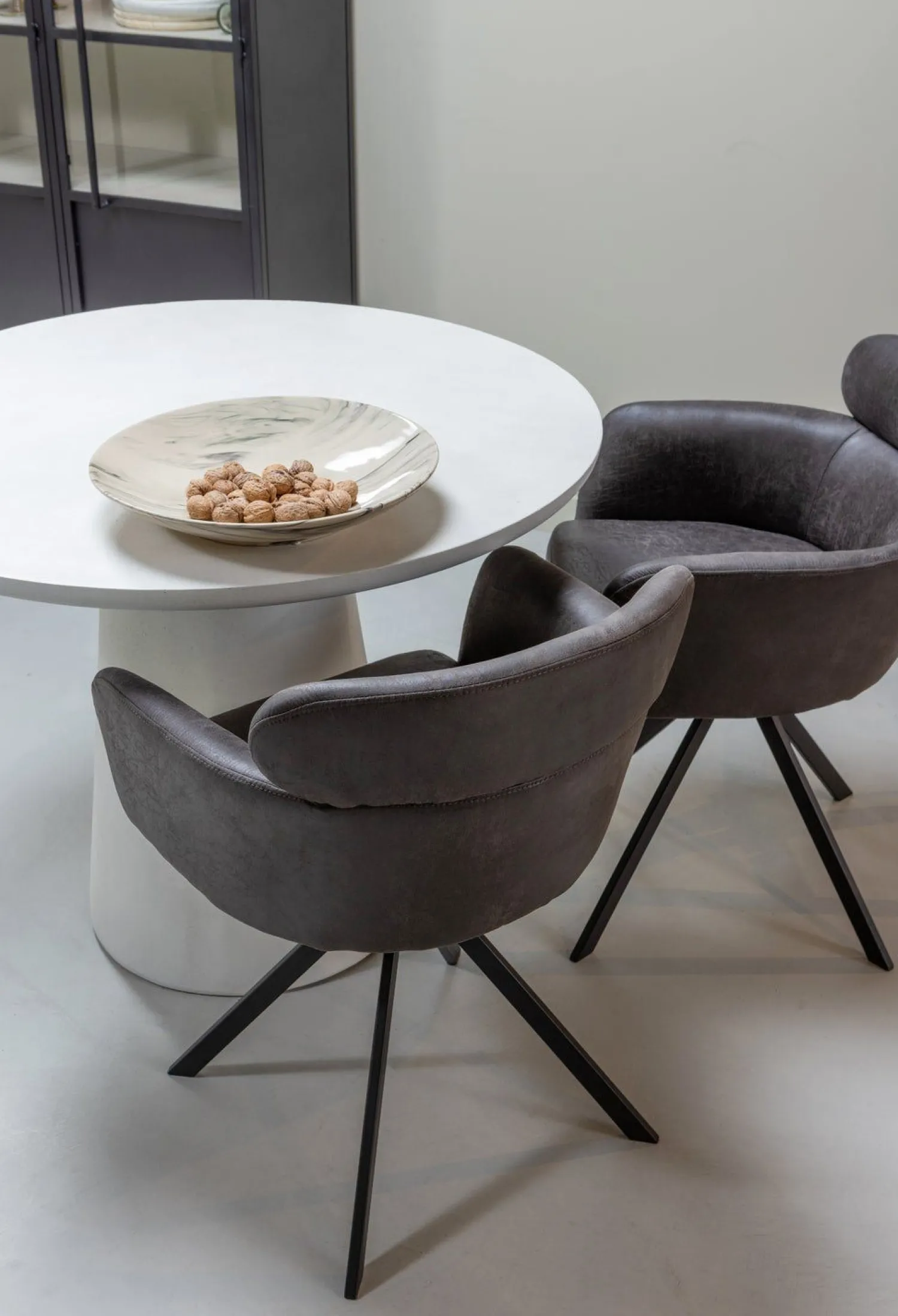 Eetkamerstoelen Met Armleuning-WOOOD Fenne Eetkamerstoel Black, Grey