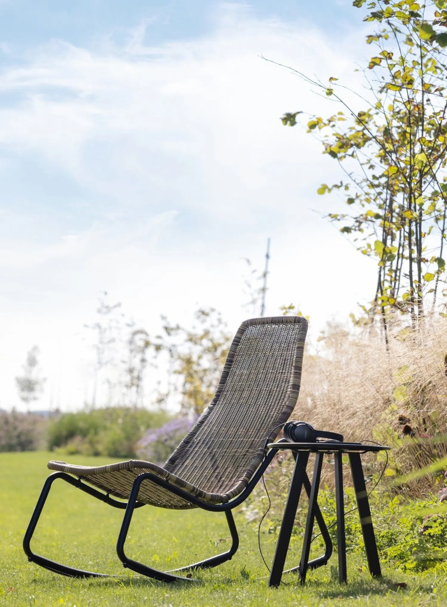 Tuintafels|Industriële Bijzettafels-WOOOD Fer Tuin Bijzettafel Black