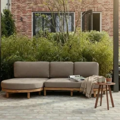 Tuintafels-WOOOD Fer Tuin Bijzettafel Donkerbruin