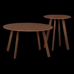 Tuintafels-WOOOD Fer Tuin Salontafel Donkerbruin