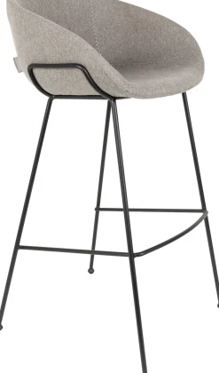 Stoffen Barkrukken|Barkrukken Met Armleuning-Zuiver Feston (set van 2) Barkruk Fab Grey