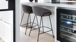 Stoffen Barkrukken|Barkrukken Met Armleuning-Zuiver Feston (set van 2) Barkruk Fab Grey