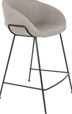 Stoffen Barkrukken-Zuiver Feston (set van 2) Counter stoel Fab Grey
