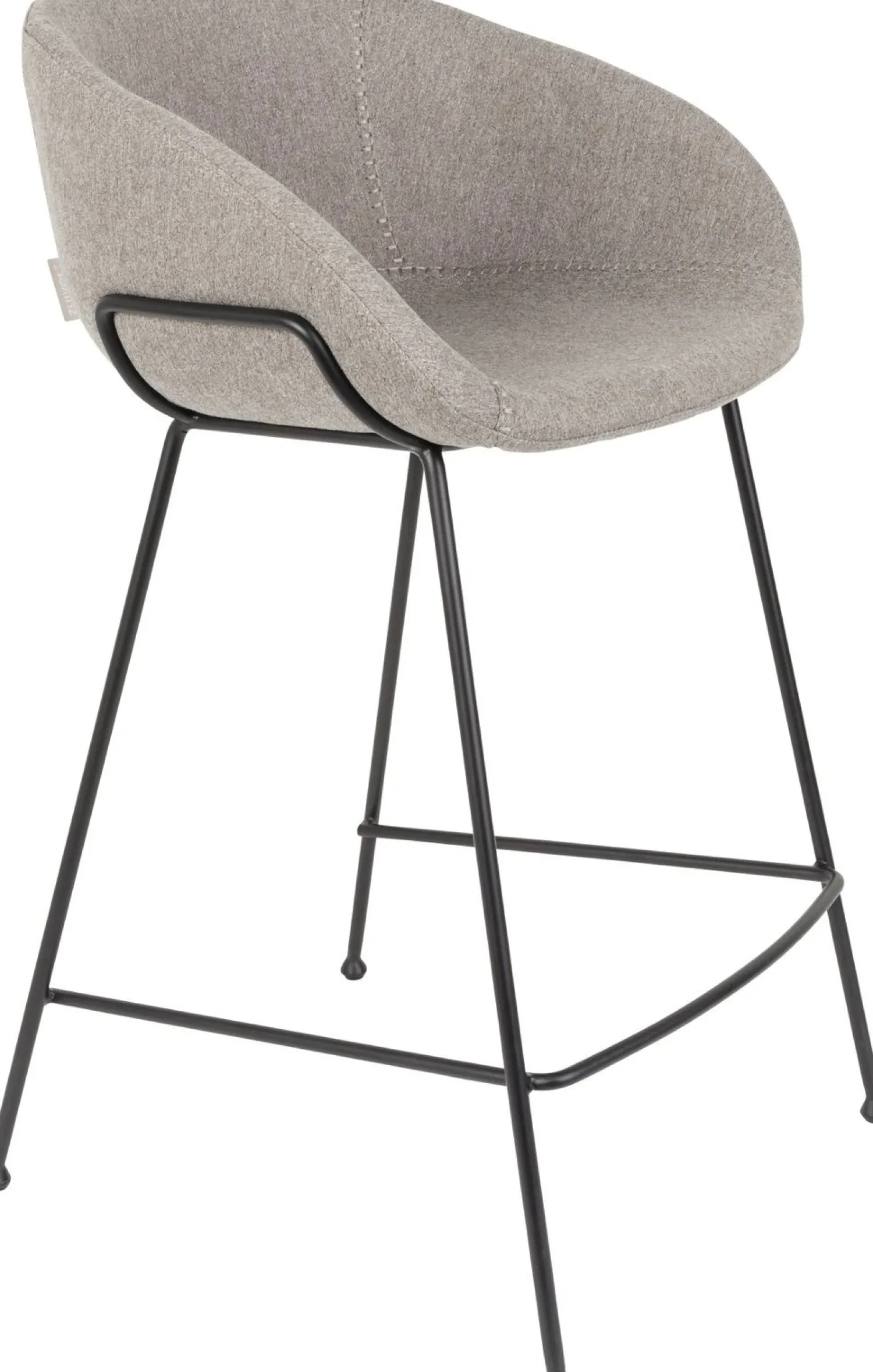 Stoffen Barkrukken-Zuiver Feston (set van 2) Counter stoel Fab Grey