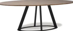 Houten Eettafels|Ovale Eettafels-Harvink Fier Eettafel Bruin