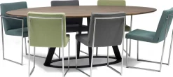 Houten Eettafels|Ovale Eettafels-Harvink Fier Eettafel Bruin
