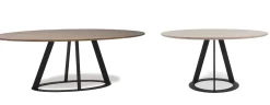 Houten Eettafels|Ovale Eettafels-Harvink Fier Eettafel Bruin