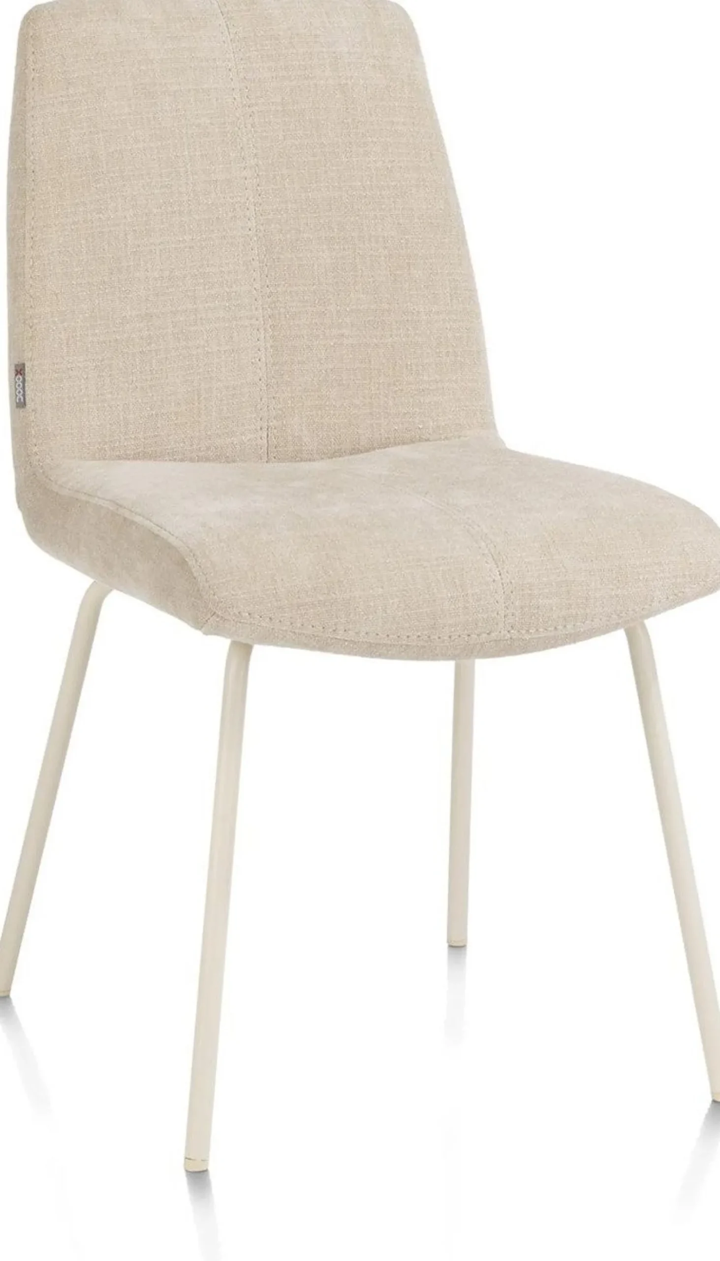 Eetkamerstoelen Zonder Armleuning-XOOON Filipo Eetkamerstoel Creme