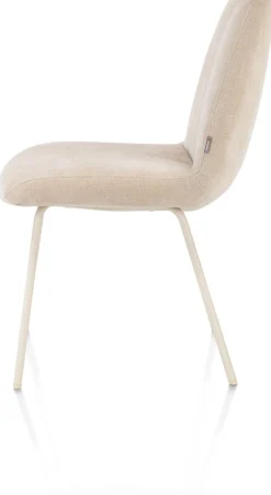 Eetkamerstoelen Zonder Armleuning-XOOON Filipo Eetkamerstoel Creme