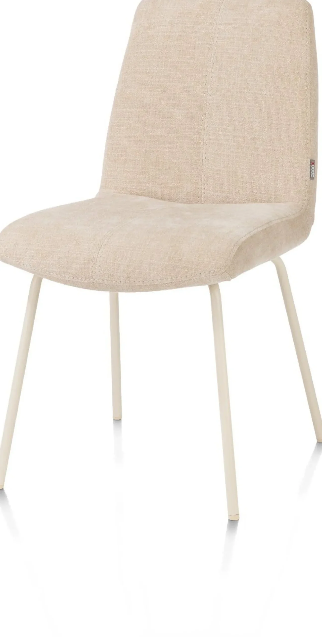 Eetkamerstoelen Zonder Armleuning-XOOON Filipo Eetkamerstoel Creme