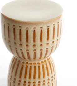 Ronde Bijzettafels-Eijerkamp Collectie Finca Bijzettafel Crème, bruin