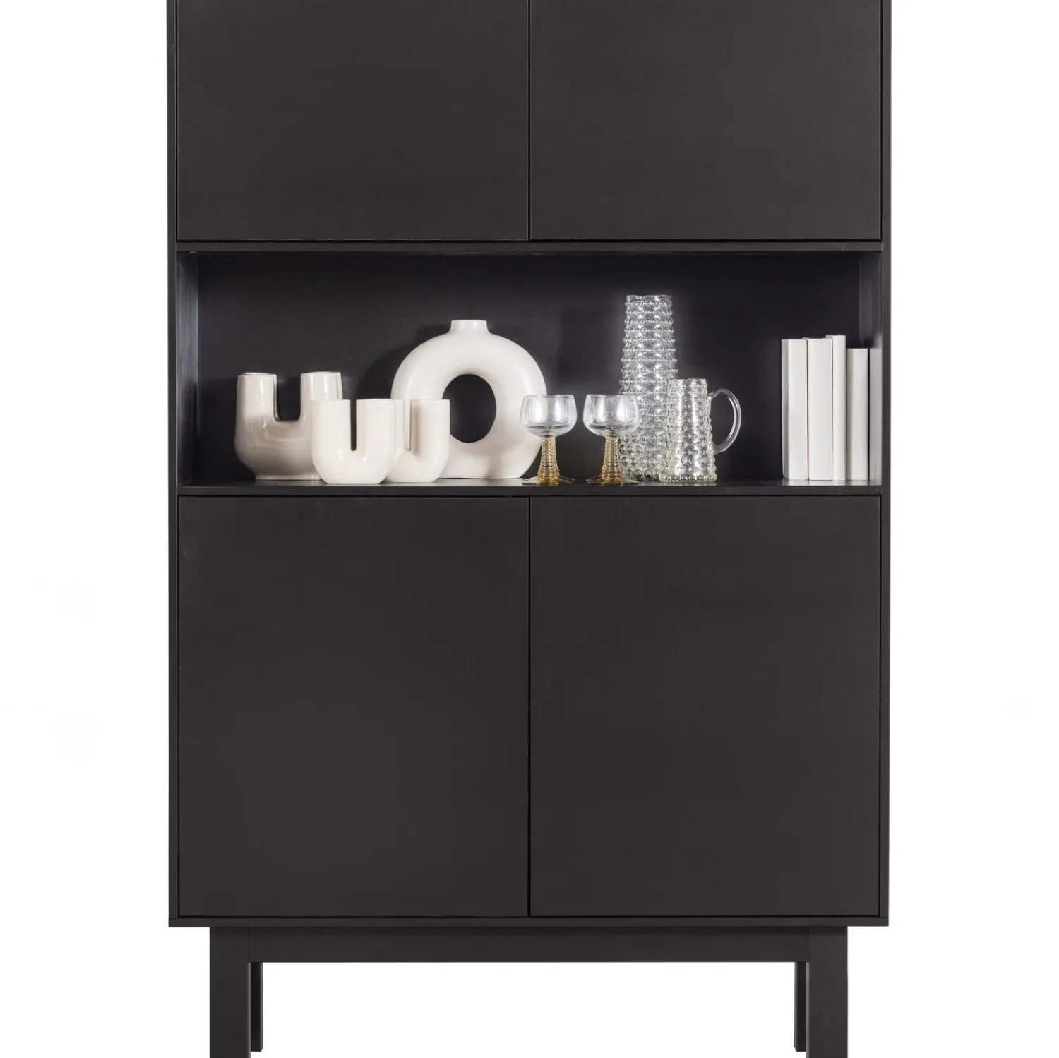 Buffetkasten|Buffetkasten-WOOOD Finca Buffetkast Deep Black