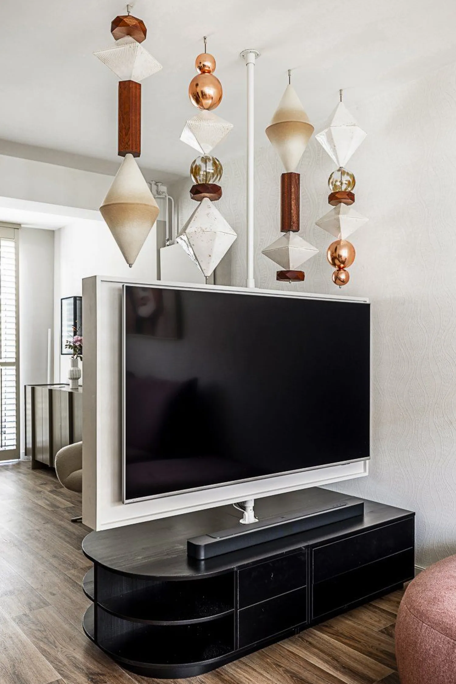 Tv-Meubels-WOOOD Finca Links TV-meubel Deep Black